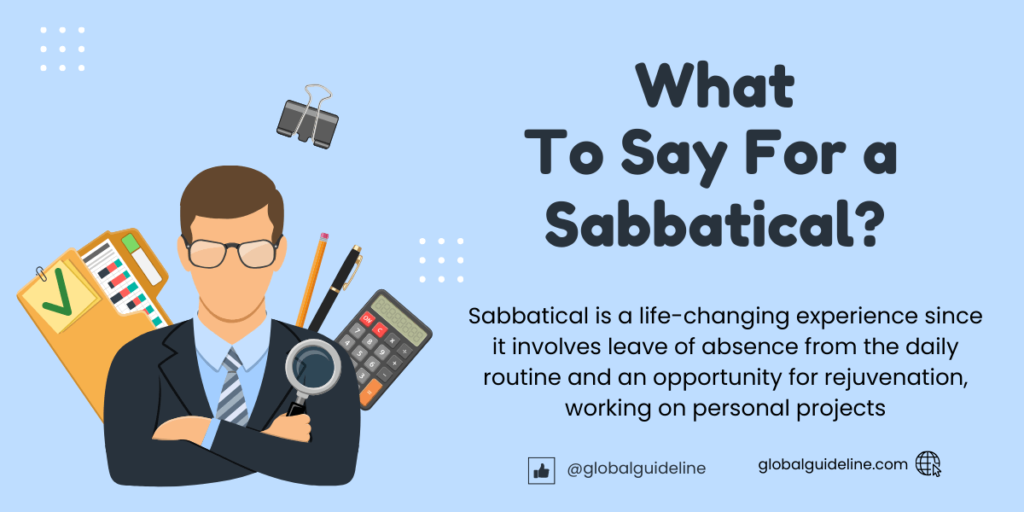 What to Say for a Sabbatical