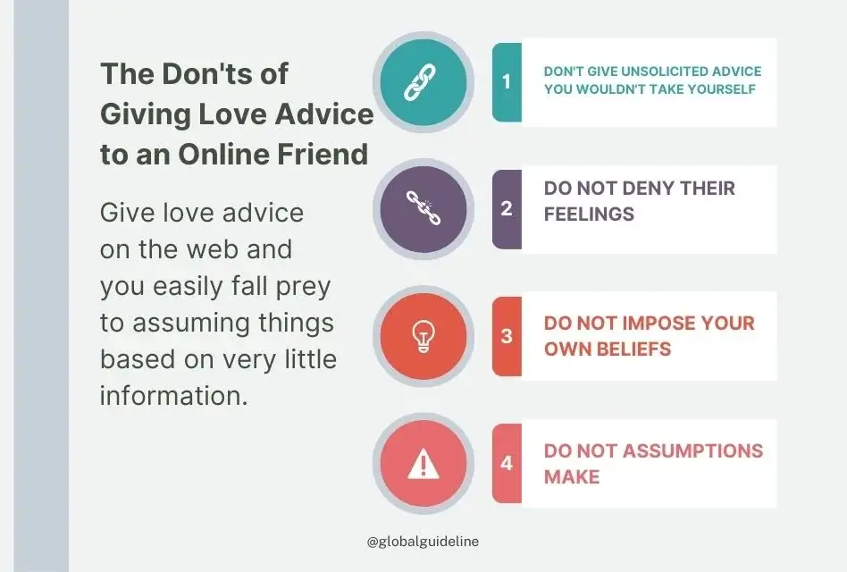 The Don'ts of Giving Love Advice to an Online Friend