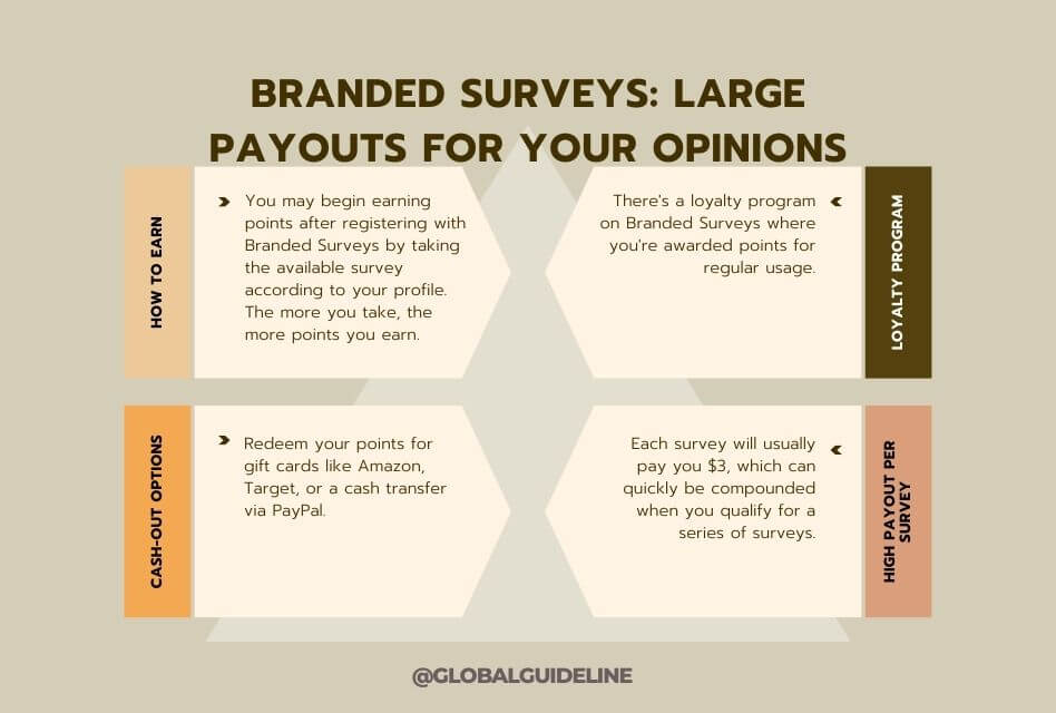 Branded Surveys Large Payouts for Your Opinions