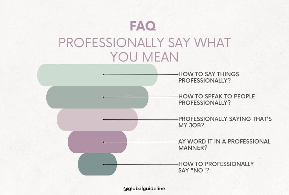 FAQ Professionally Say What You Mean