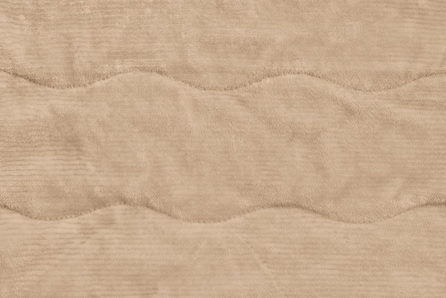 ベージュの起毛キルティング