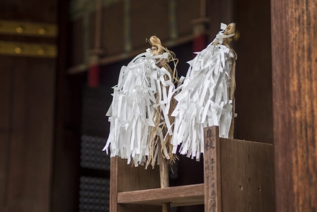 神社に置かれた祓串