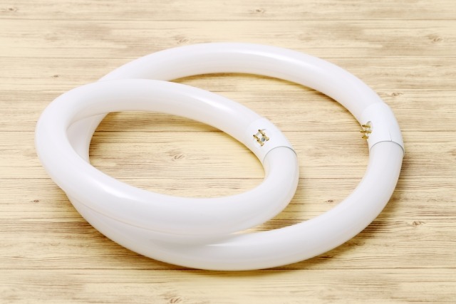 2種類のサイズの円形蛍光灯